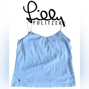 Lilly Pulitzer Sky Blue Camisole With Shelf Bra Large